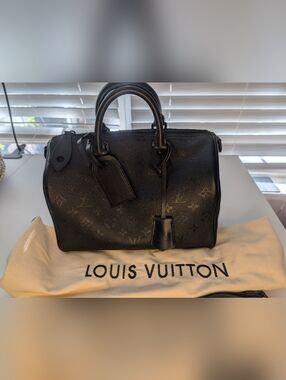 Inspired Black Pebbled Leather Satchel